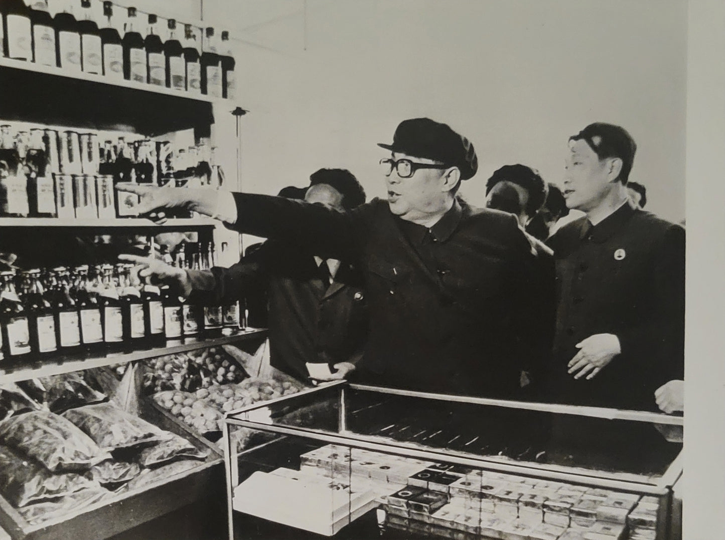 Kim Il-sung, the North Korean leader goes shopping. 1980.