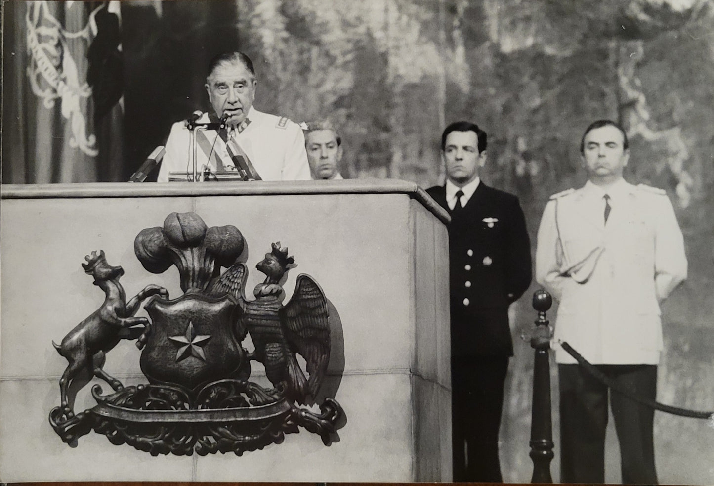 Augusto Pinochet at Military Acedemy, 1983.