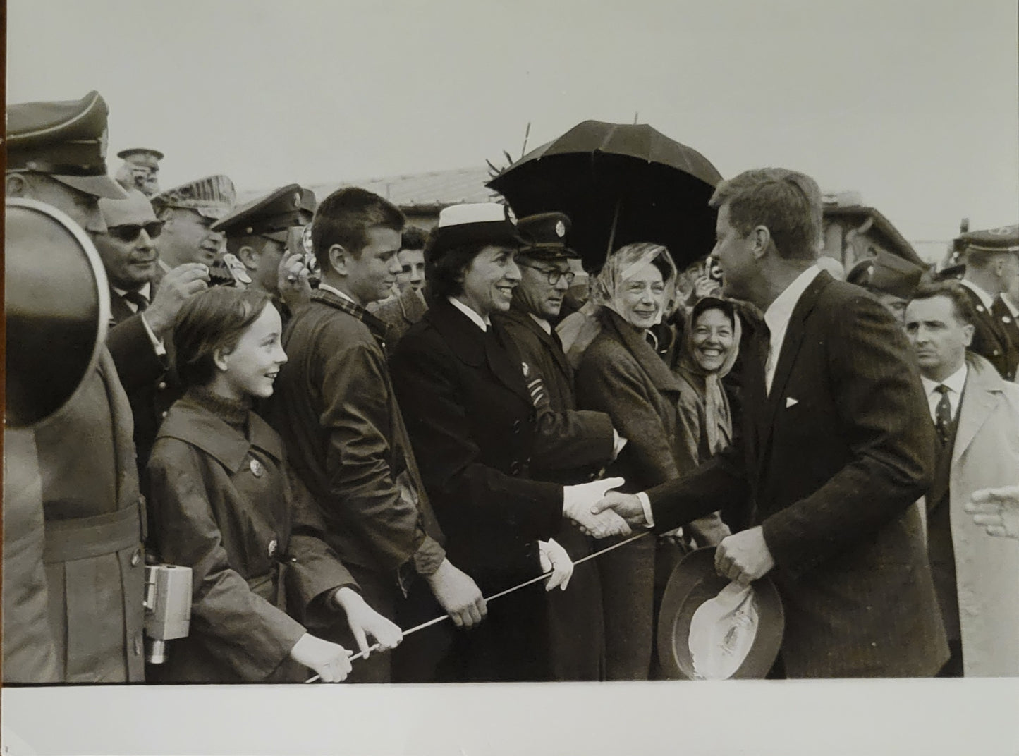 President Kennedy Interacting with the Crowd in Paris. Type 1 Photo. 1961.