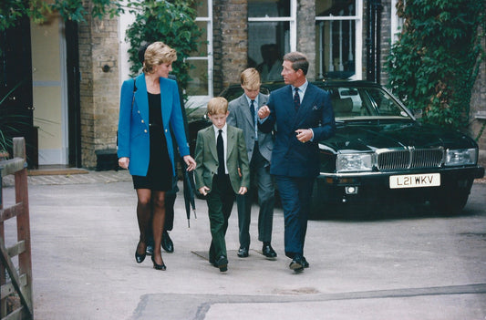 Type 1 Color Photo, Prince William First Day at Eton with Family. 1995.