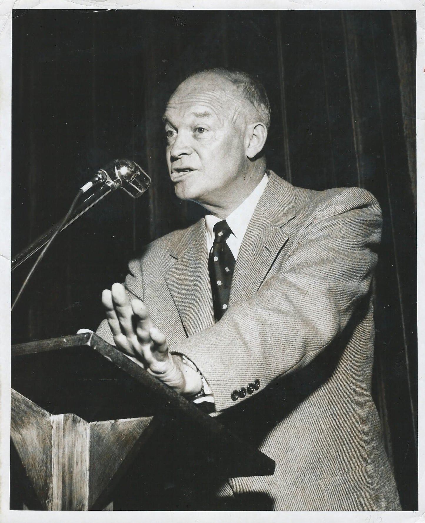 President Eisenhower Gives A Speech. 1952.