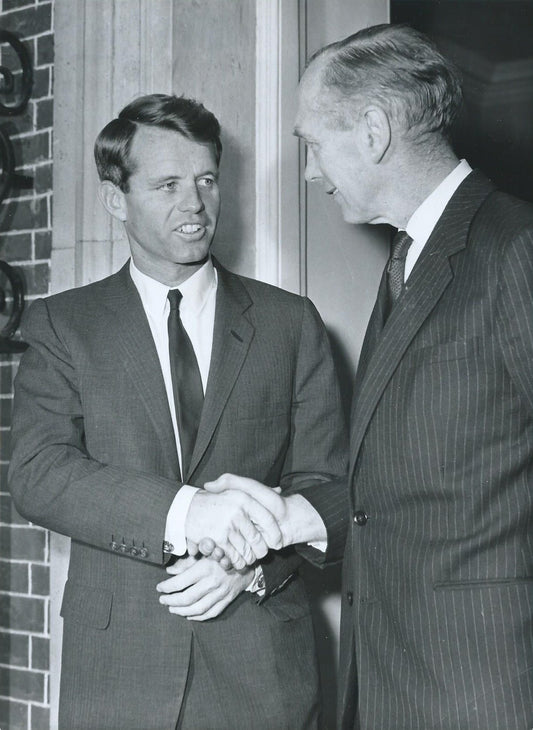 Robert Kennedy Leaving 10 Downing Street in Lodon.